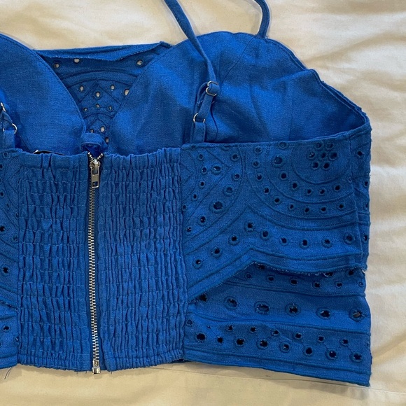 NWT JASON WU LINEN CROP TOP - Picture 4 of 4